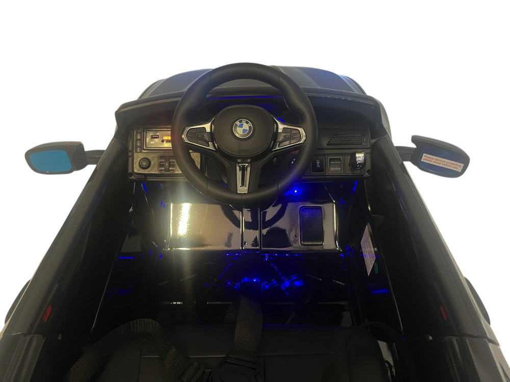 Bmw M5,Lithium, Leder Zitje, Rubberen Banden, Kinder Accu Auto!