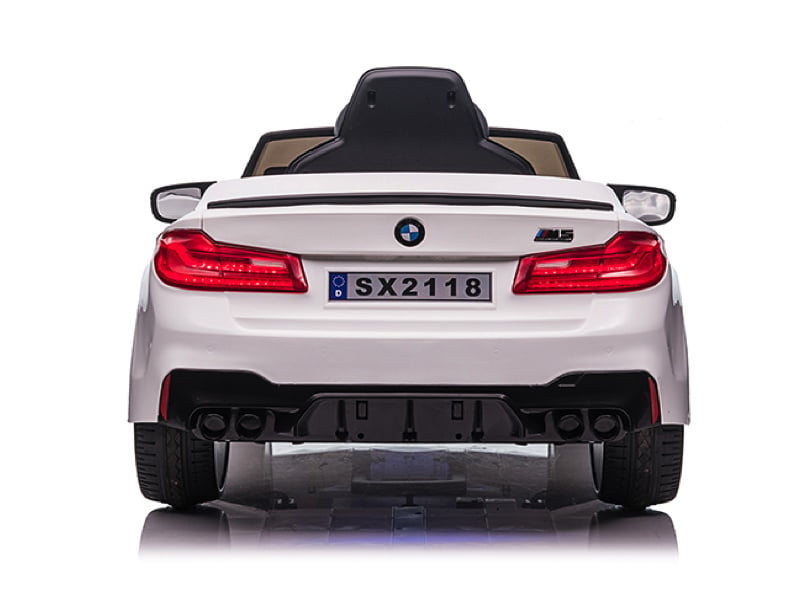 Bmw M5,Lithium, Leder Zitje, Rubberen Banden, Kinder Accu Auto!