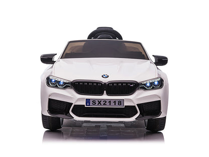 Bmw M5,Lithium, Leder Zitje, Rubberen Banden, Kinder Accu Auto!