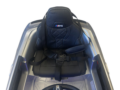 Bmw M5,Lithium, Leder Zitje, Rubberen Banden, Kinder Accu Auto!
