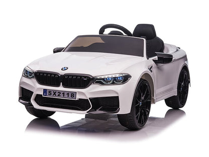 Bmw M5, Leder Zitje, Rubberen Banden, Kinder Accu Auto!