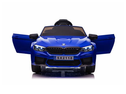 Bmw M5,Lithium, Leder Zitje, Rubberen Banden, Kinder Accu Auto!