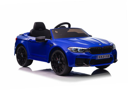 Bmw M5,Lithium, Leder Zitje, Rubberen Banden, Kinder Accu Auto!