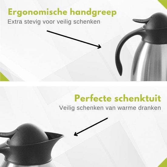 Hendi Thermoskan dubbelwandig 1,5L zwart