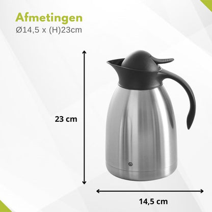 Hendi Thermoskan dubbelwandig 1,5L zwart