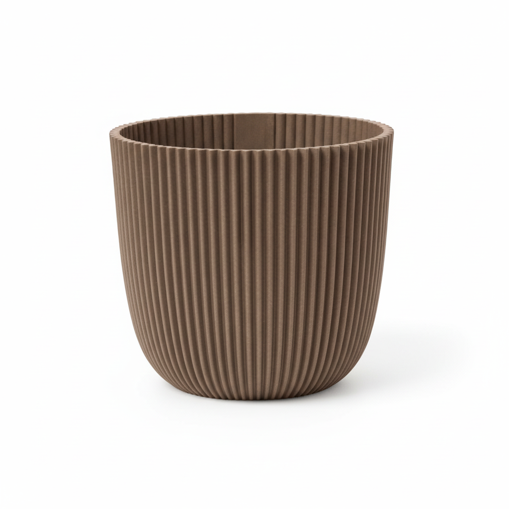 Capi Pot Nature Groove Made With Warm Taupe