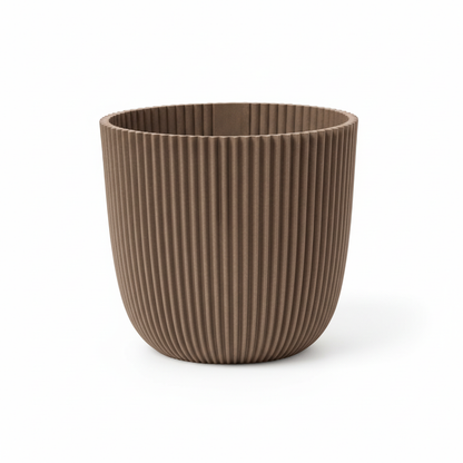 Capi Pot Nature Groove Made With Warm Taupe