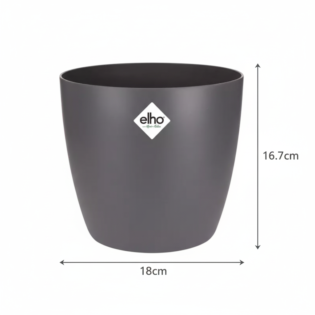 Elho Brussels Rond 18Cm Antraciet
