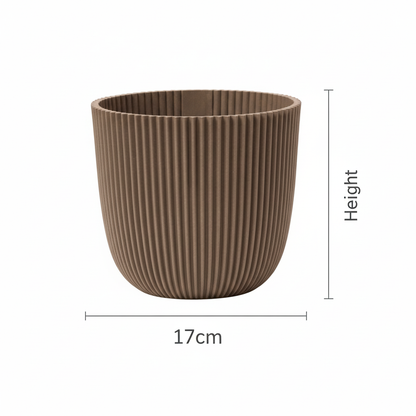 Capi Pot Nature Groove Made With Warm Taupe