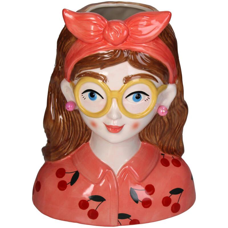 Vaas Fashion Lady ‘Jessie’ 27 Cm – Met Bril En Haarband