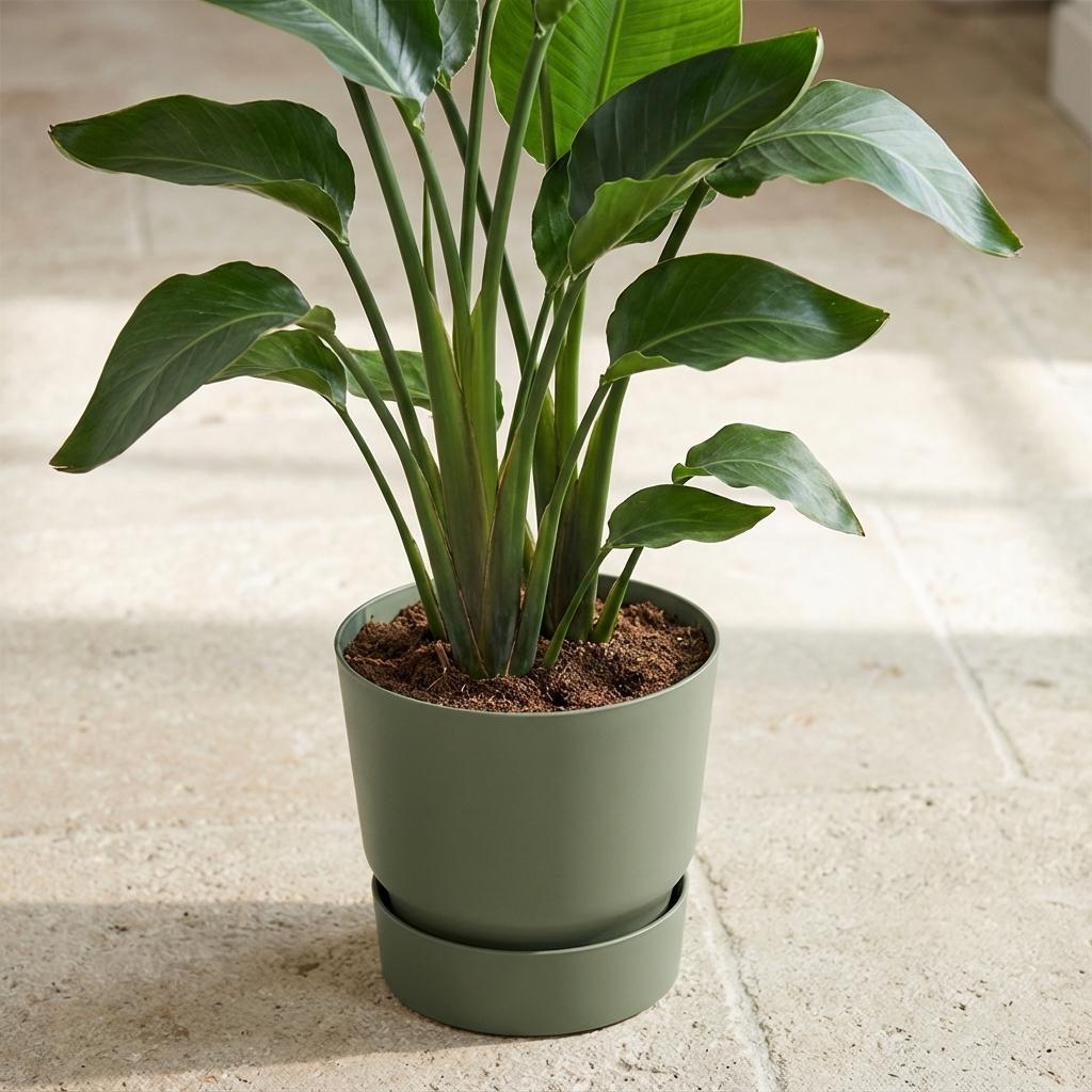 Elho Greenville Round Leaf Green