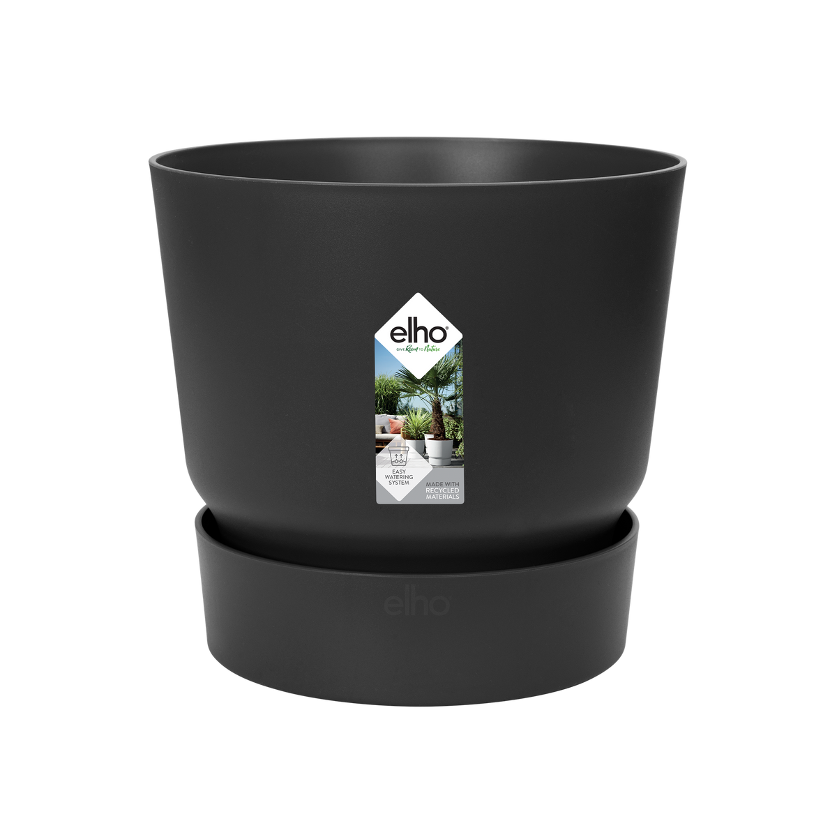 Pot Elho Greenville Round Zwart