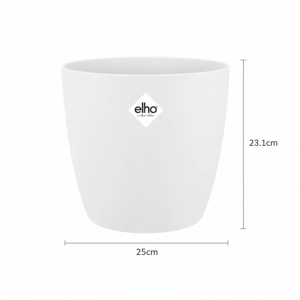 Elho Brussels Rond 25Cm Wit