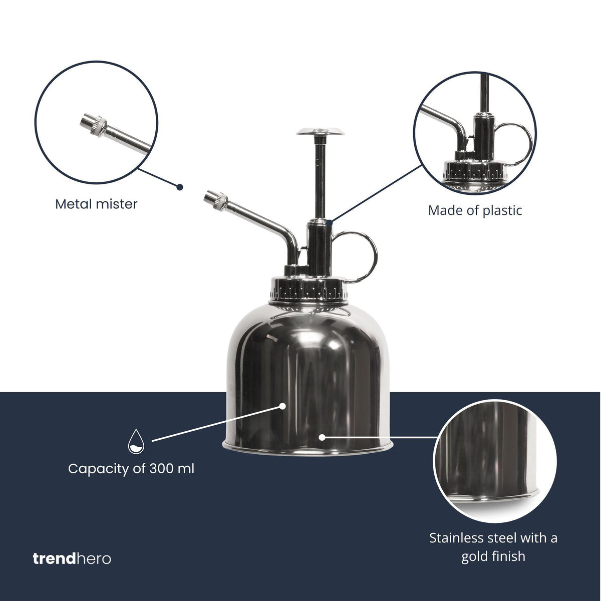 Plantenspuit - Zilver - Roestvast Staal (Rvs) - 300 Ml