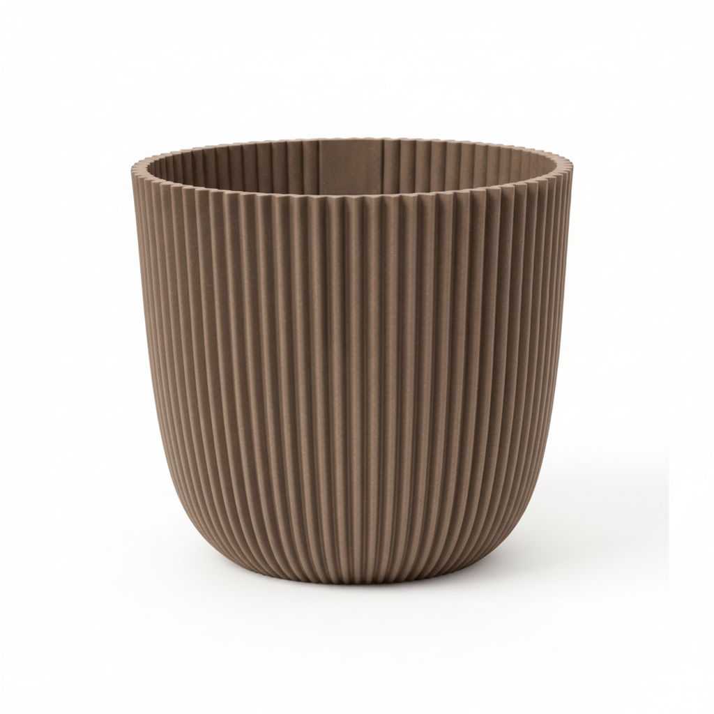 Capi Pot Nature Groove Made With Warm Taupe