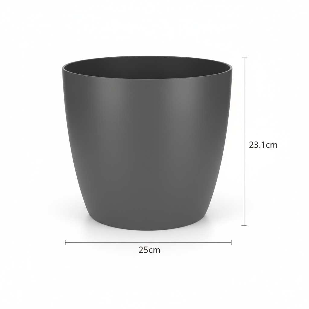 Elho Brussels Rond 25Cm Antraciet