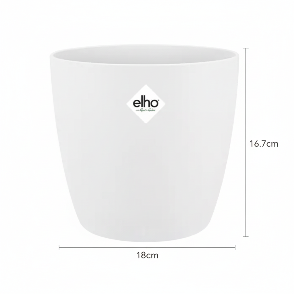 Elho Brussels Rond 18Cm Wit