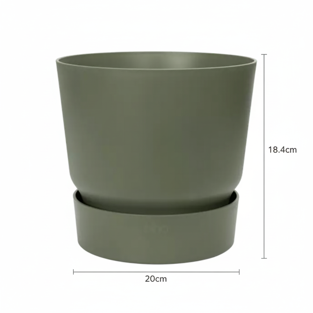Elho Greenville Round Leaf Green