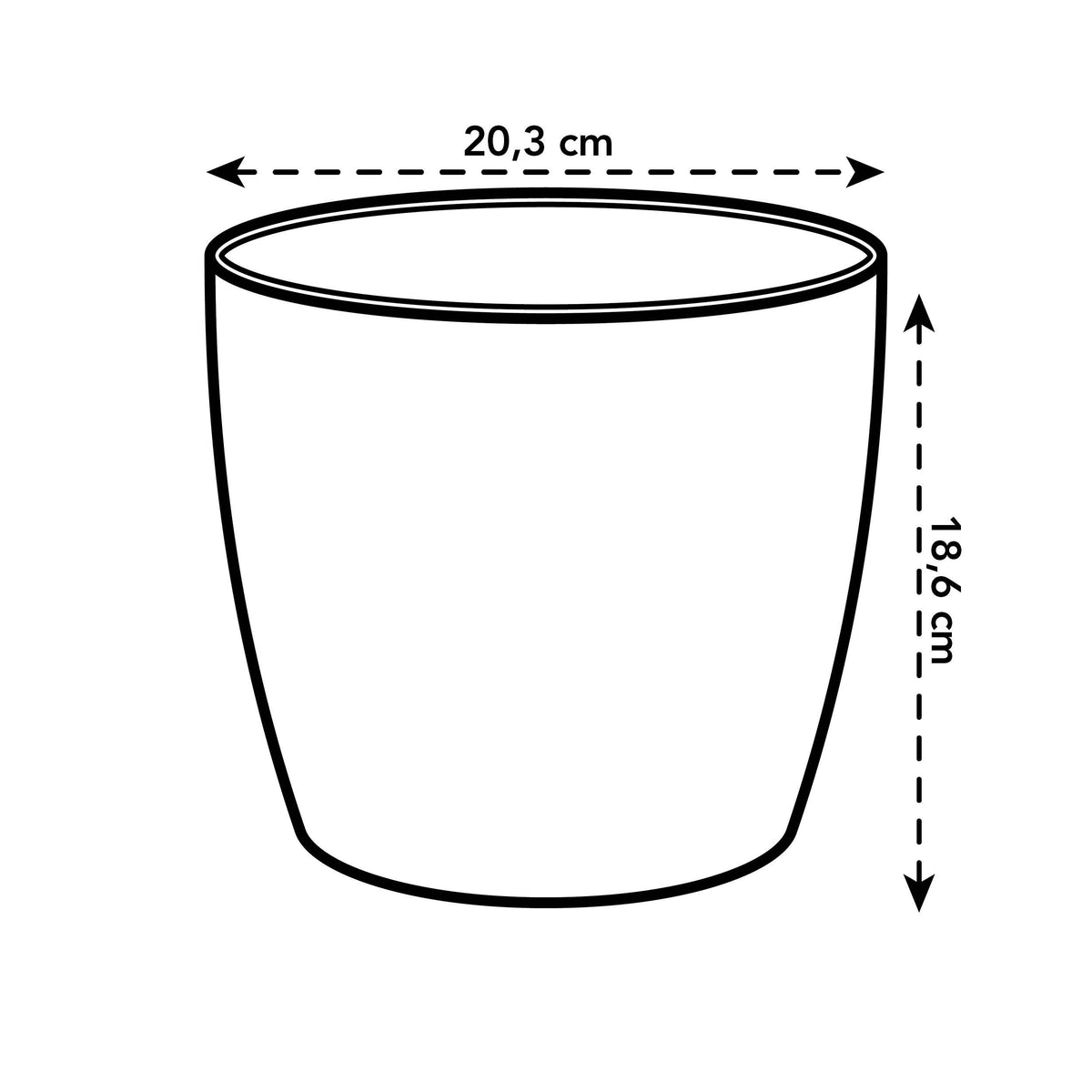Pot Elho Brussels Round Wit D20 X H19