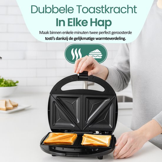 Emerio ST-120889 Tosti-IJzer RVS/Zwart