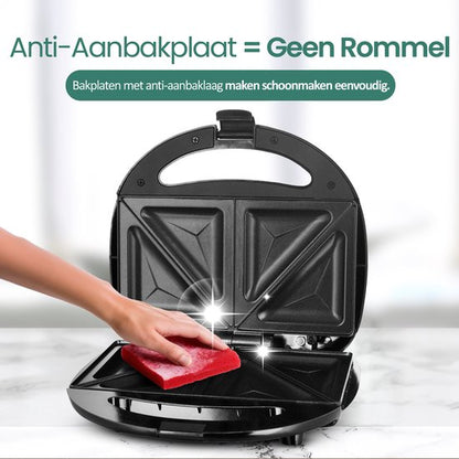 Emerio ST-120889 Tosti-IJzer RVS/Zwart