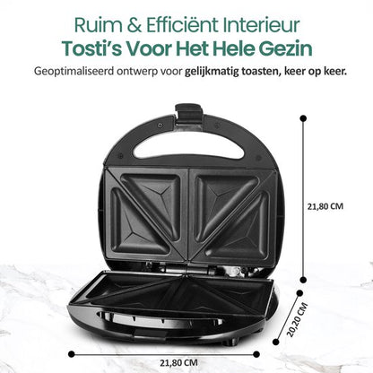 Emerio ST-120889 Tosti-IJzer RVS/Zwart