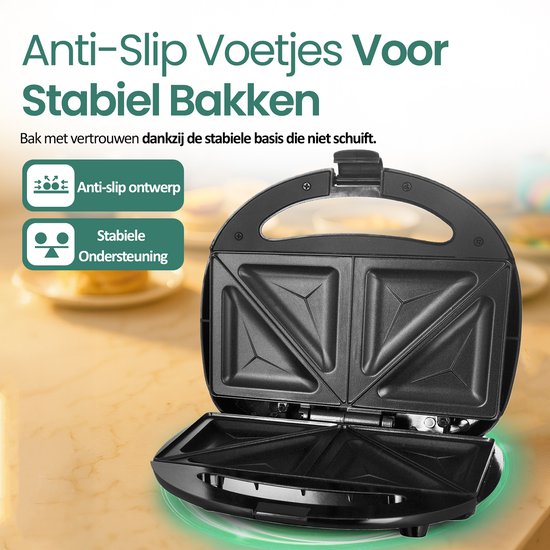 Emerio ST-120889 Tosti-IJzer RVS/Zwart