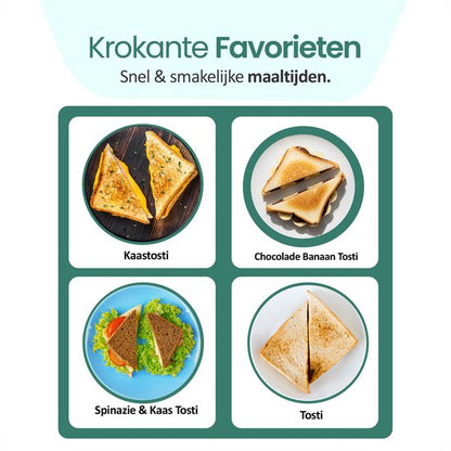 Emerio ST-120889 Tosti-IJzer RVS/Zwart