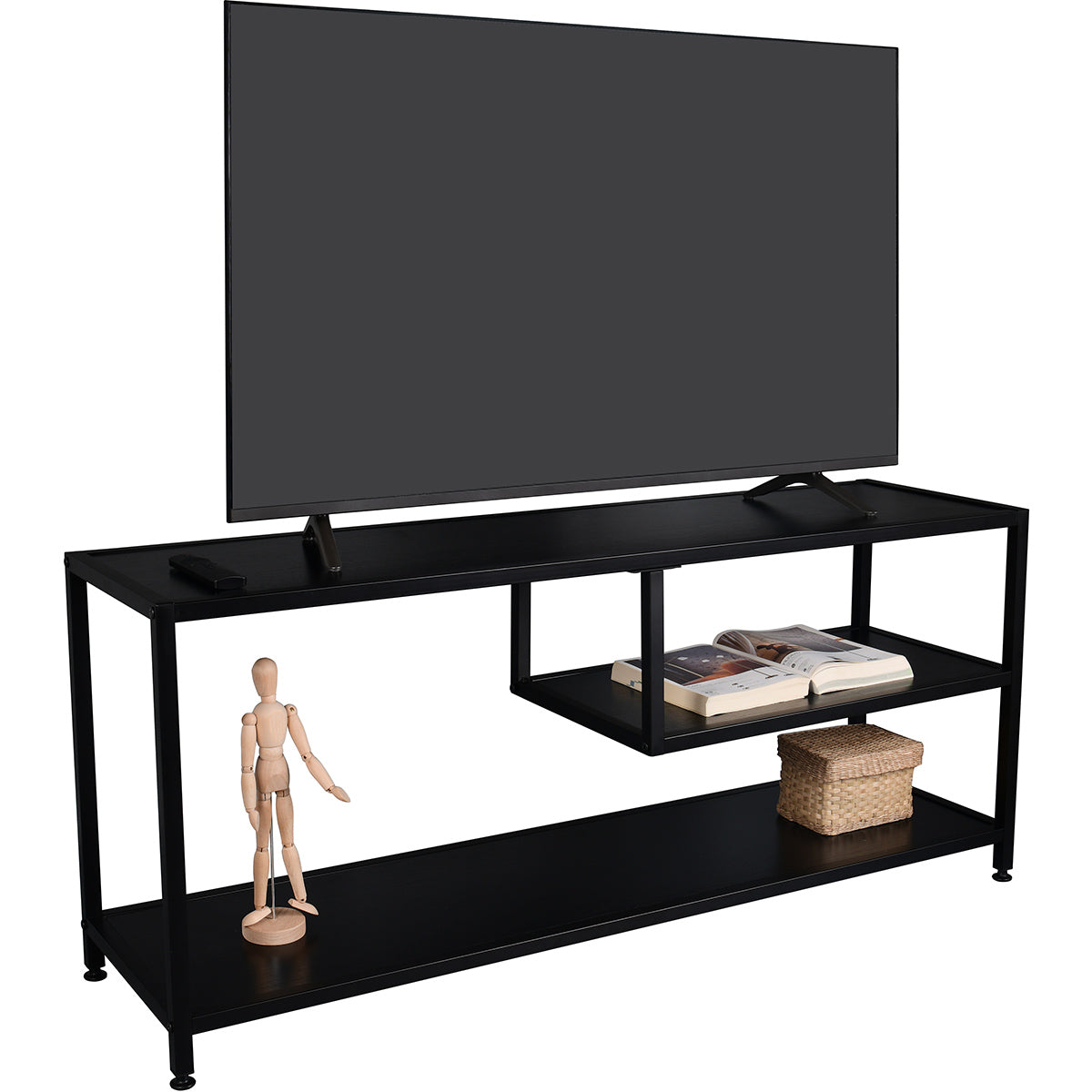 TV-meubel Metaal MDF 120cm Zwart