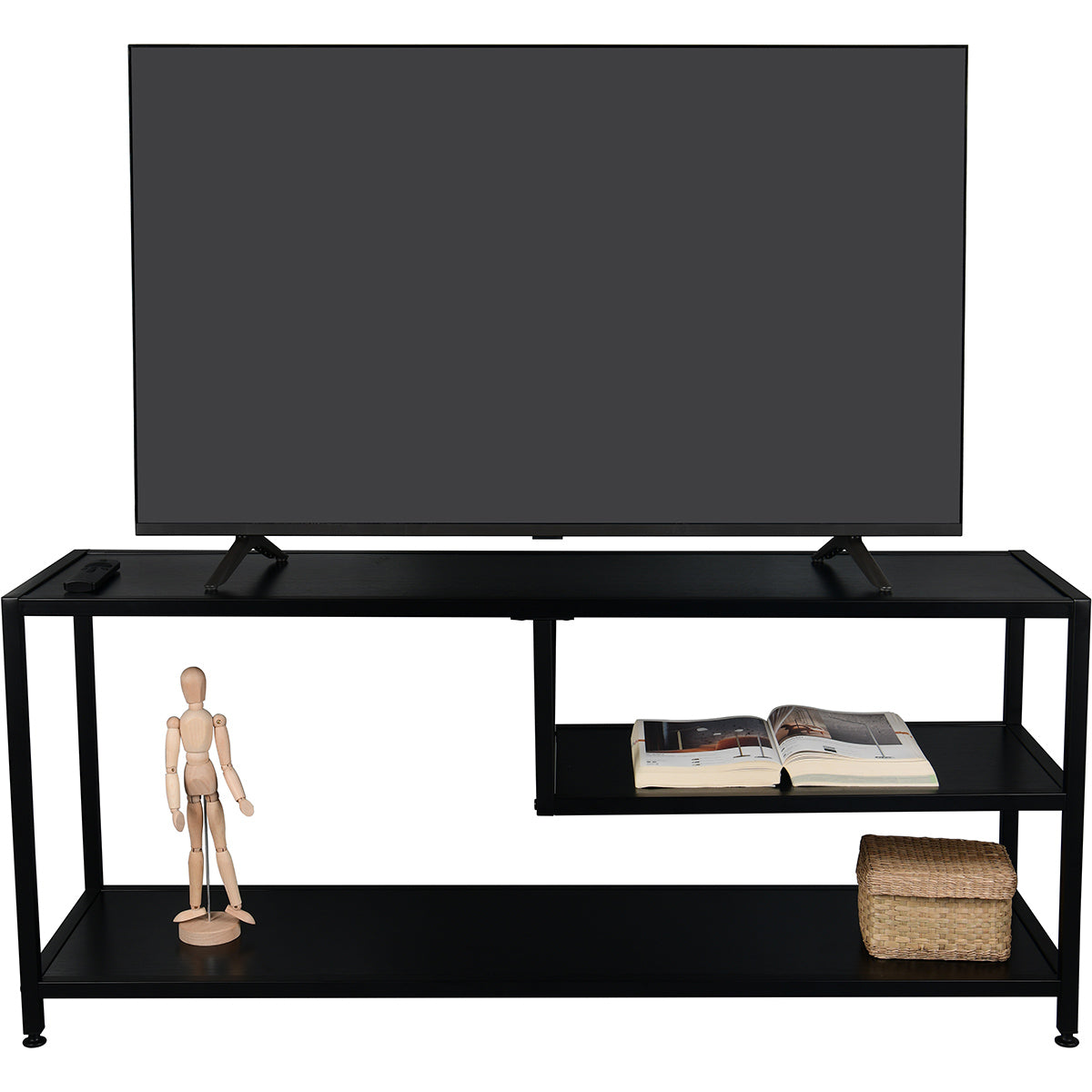 TV-meubel Metaal MDF 120cm Zwart