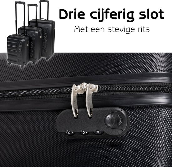 Trolley Set 3-delig 88L- 55L-33L Zwart