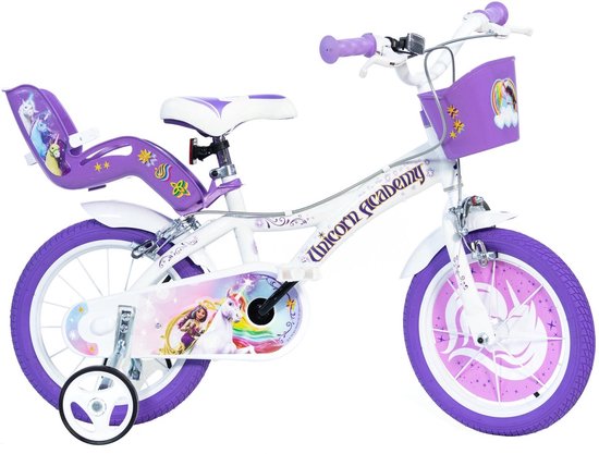 Dino Kinderfiets Unicorn academy 12 inch