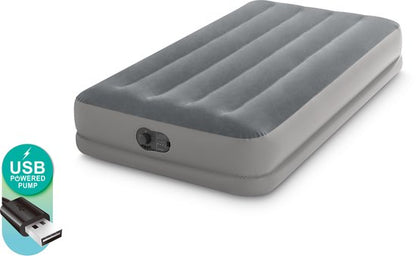 Intex 64112 Twin Prestige Mid-Rise 1-Persoons Luchtbed 191X99X30 Cm Grijs