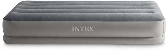 Intex 64112 Twin Prestige Mid-Rise 1-Persoons Luchtbed 191X99X30 Cm Grijs