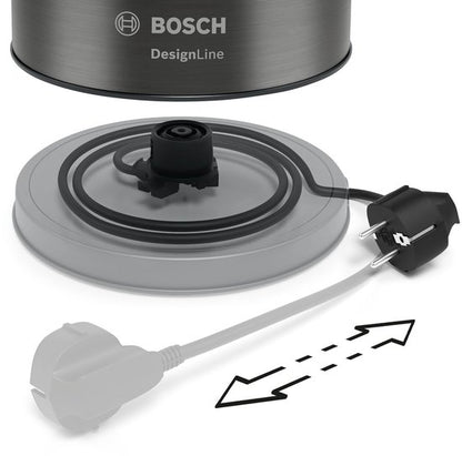 Bosch TWK5P475 Waterkoker 1.7L 2400W RVS/Zwart