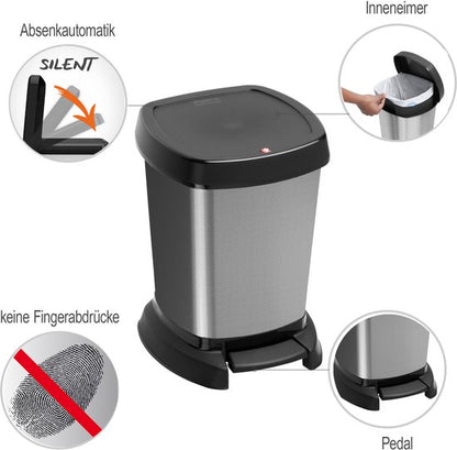Rotho Paso Pedaalemmer 6L Carbon Metallic