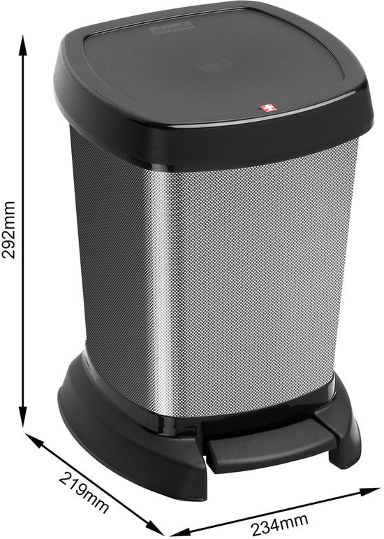Rotho Paso Pedaalemmer 6L Carbon Metallic