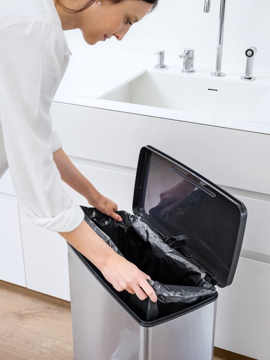 Curver Deco Bin 65L zilver metallic