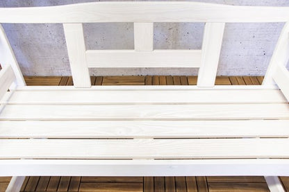 Tuinbank FSC grenen hout 113x40x75cm wit