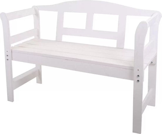 Tuinbank FSC grenen hout 113x40x75cm wit