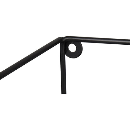 Wandrek Set van 2 Zwart Aluminium