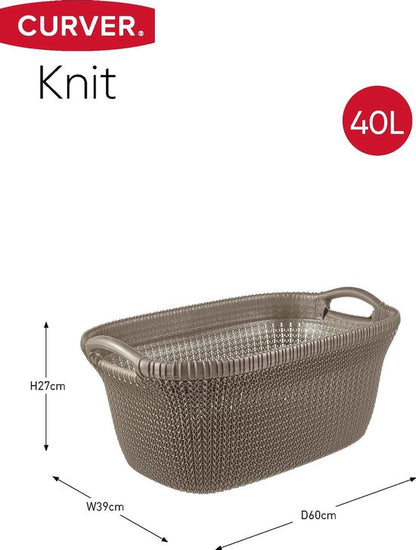 Curver Knit wasmand 40ltr bruin