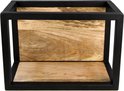 Wandbox Levels -35x18x25-Naturel/Zwart-Mango/Metaal