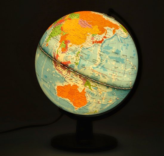 Globe met LED Licht Nederlands 25 cm