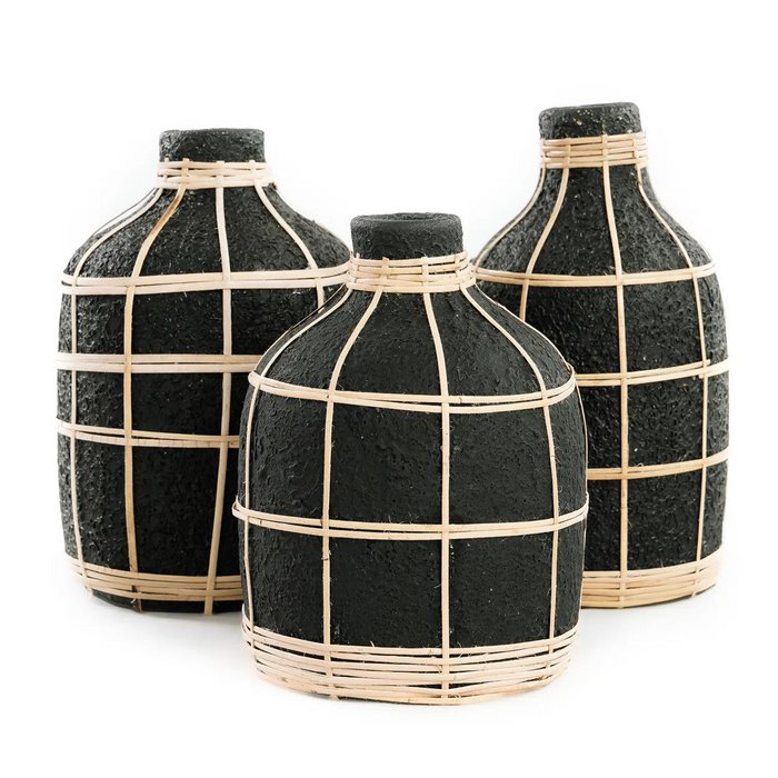 Whoopy Vaas - Zwart Naturel - M