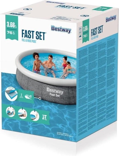 Bestway FastSet zwembad 366x76cm met pomp