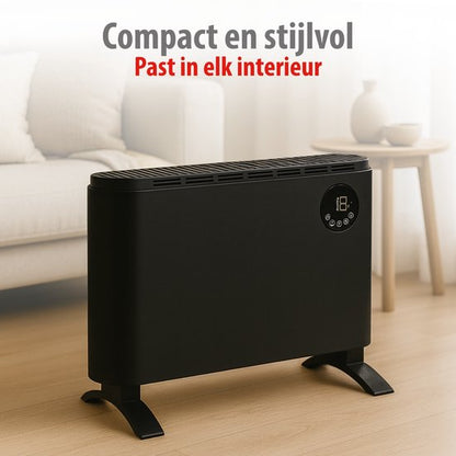 Digitale convectorkachel 2000W Zwart