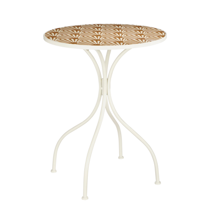 Odile Bistrotafel voor Buiten - H76 x Ø61 - Metaal - Bruin, Wit