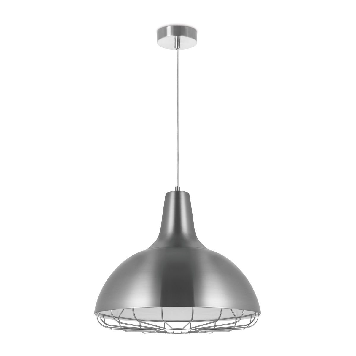 Hanglamp Job - Geborsteld staal - 38x38x140cm