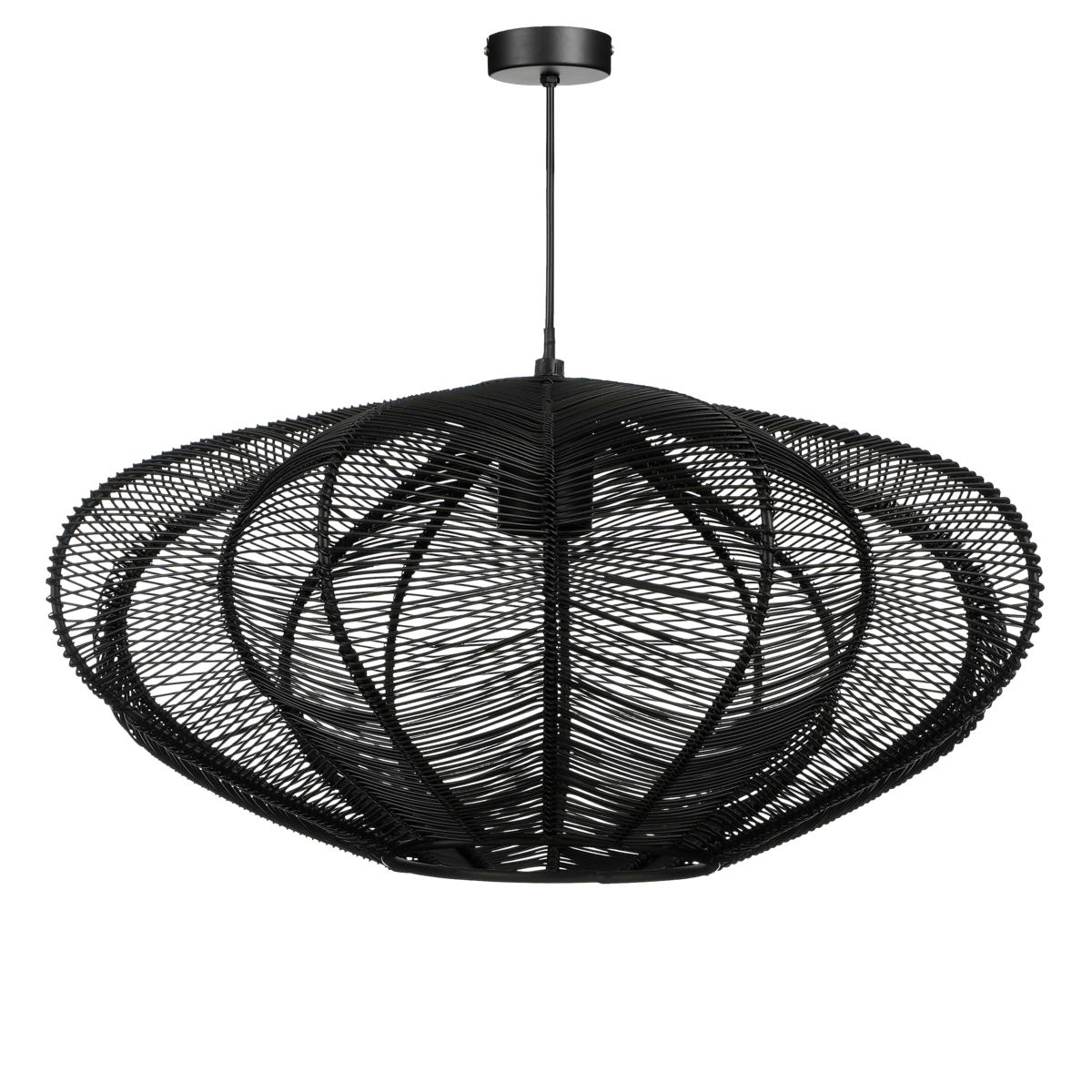 Hanglamp Kanti - H20 x Ø41 cm - Metaal - Zwart